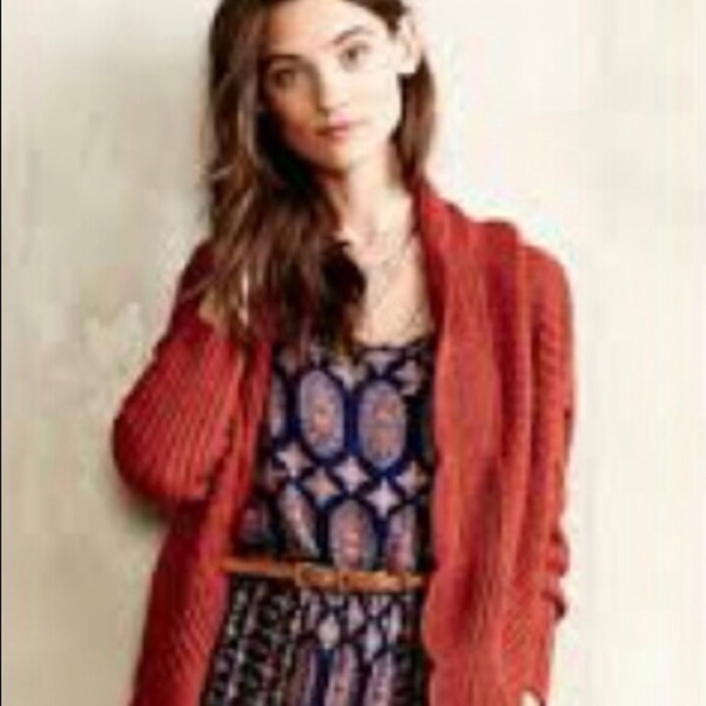 Anthropologie scalloped cocoon cardigan S